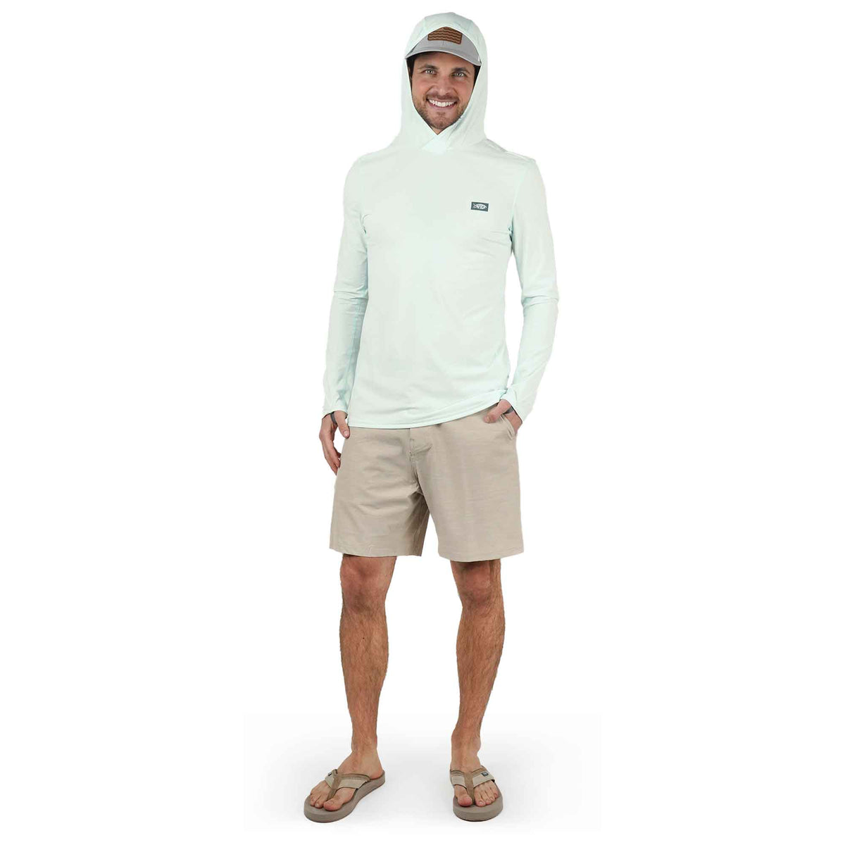 Mens AFTCO Air O Mesh Hooded Fishing Shirt
