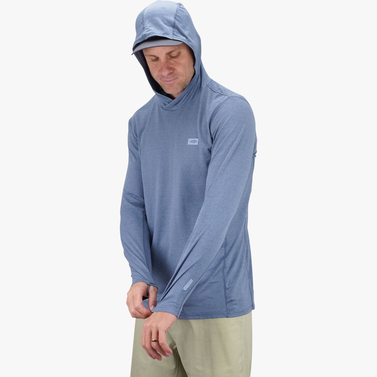 Mens AFTCO Air O Mesh Hooded Fishing Shirt