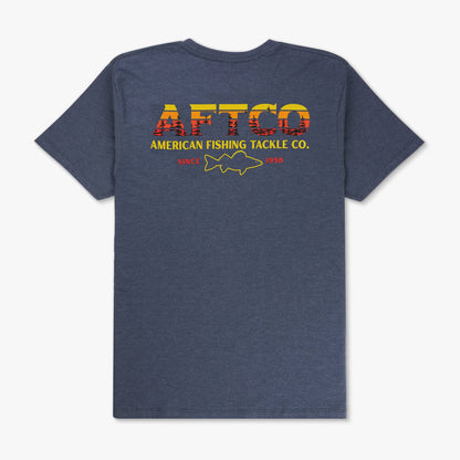 Mens AFTCO Sunset Views SS Fishing T-Shirts