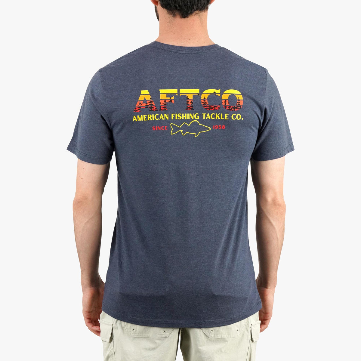 Mens AFTCO Sunset Views SS Fishing T-Shirts