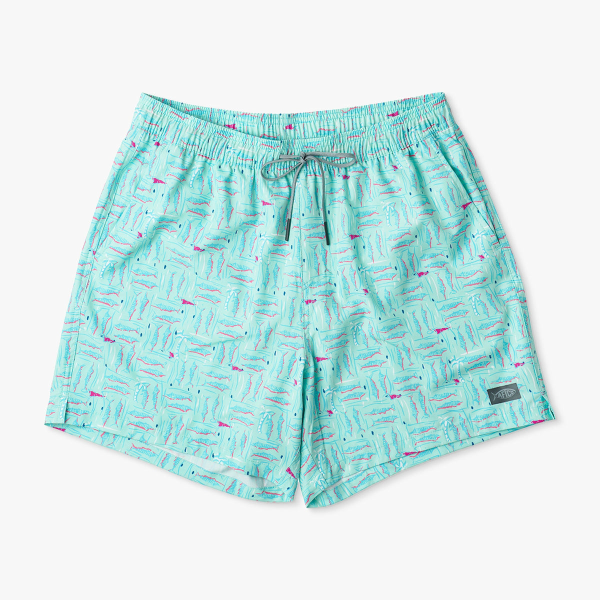 Mens AFTCO Strike Printed Swim Trunks