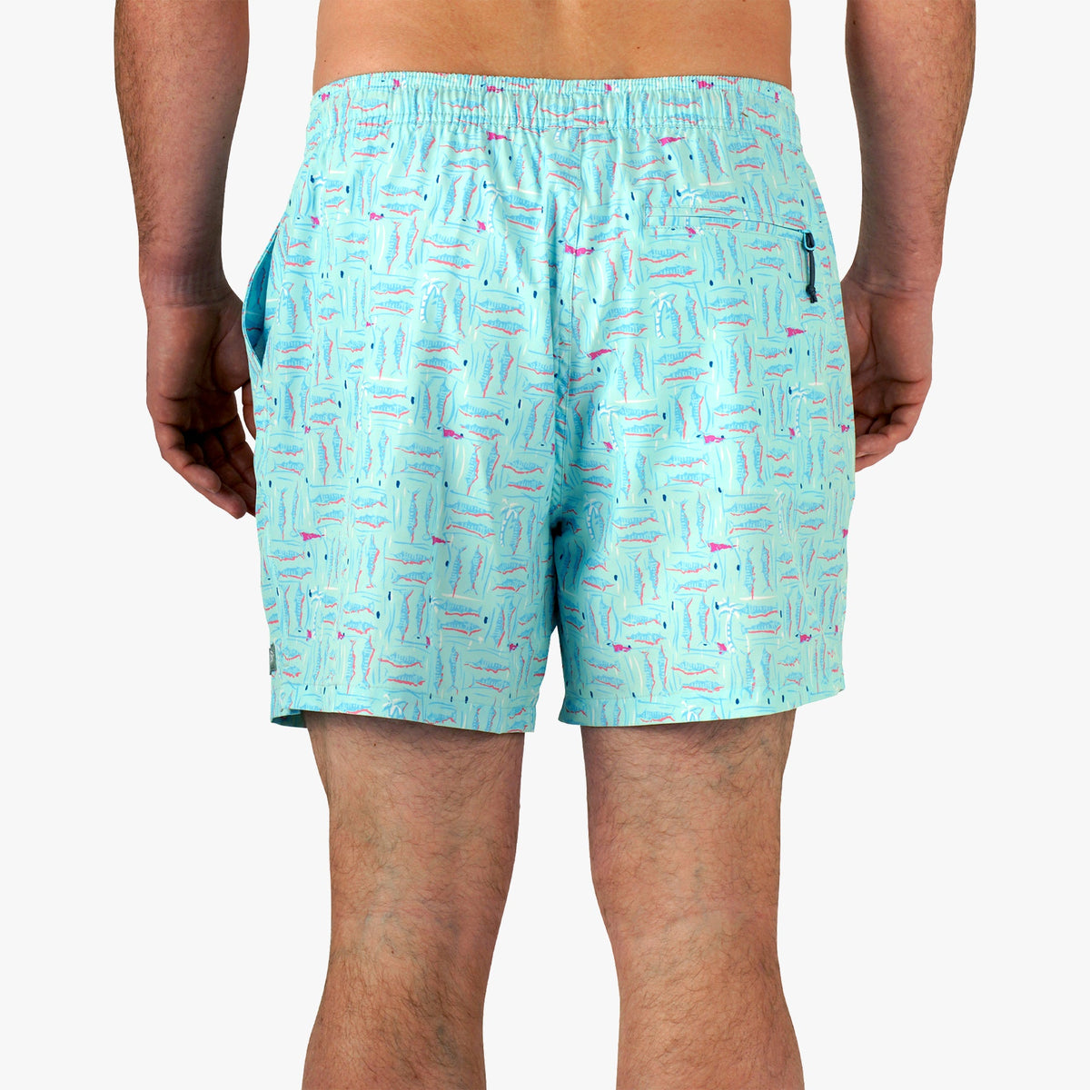 Mens AFTCO Strike Printed Swim Trunks