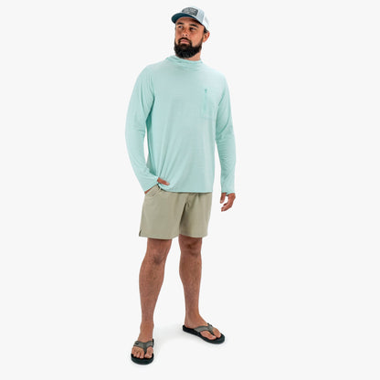 Mens AFTCO Channel Hooded Performance Shirt