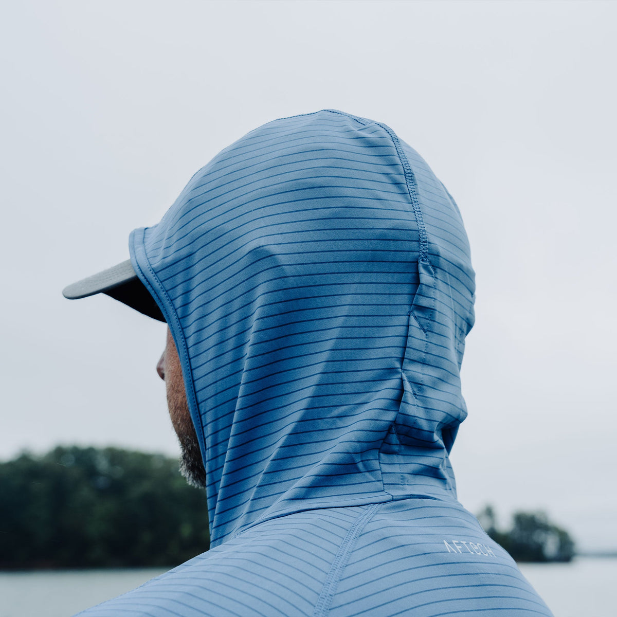 Mens AFTCO Channel Hooded Performance Shirt