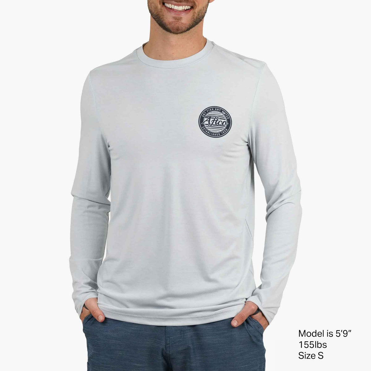 Mens AFTCO Ocean Bound LS UV Protection Fishing Shirts