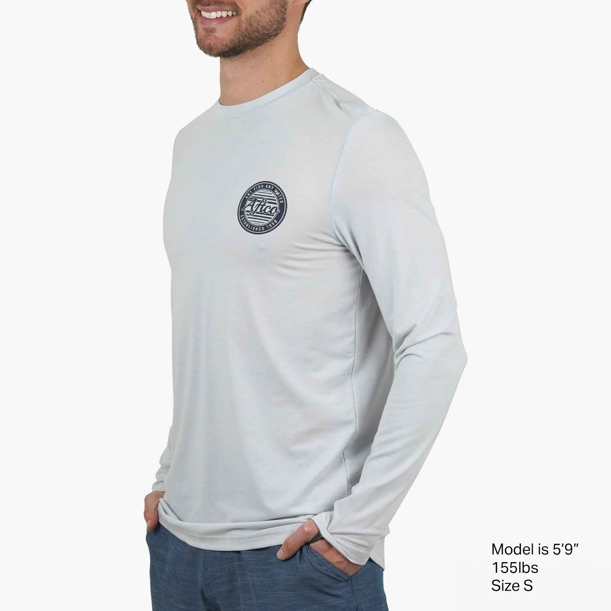 Mens AFTCO Ocean Bound LS UV Protection Fishing Shirts
