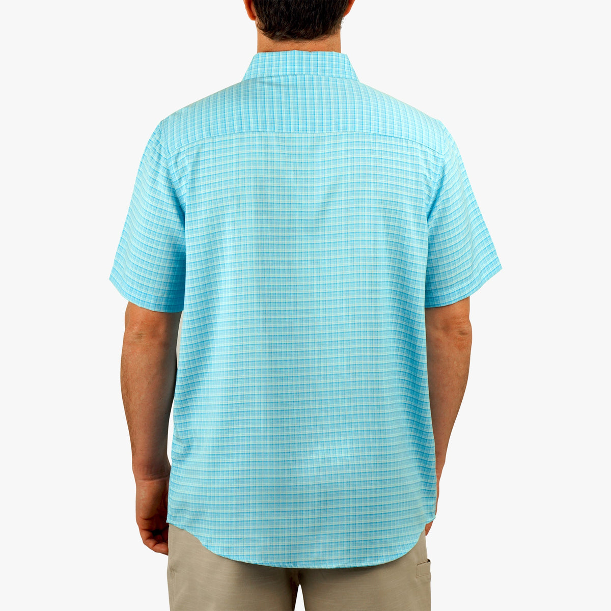 Mens AFTCO Dorsal Short Sleeve Button Down Shirt