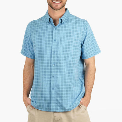 Mens AFTCO Dorsal Short Sleeve Button Down Shirt