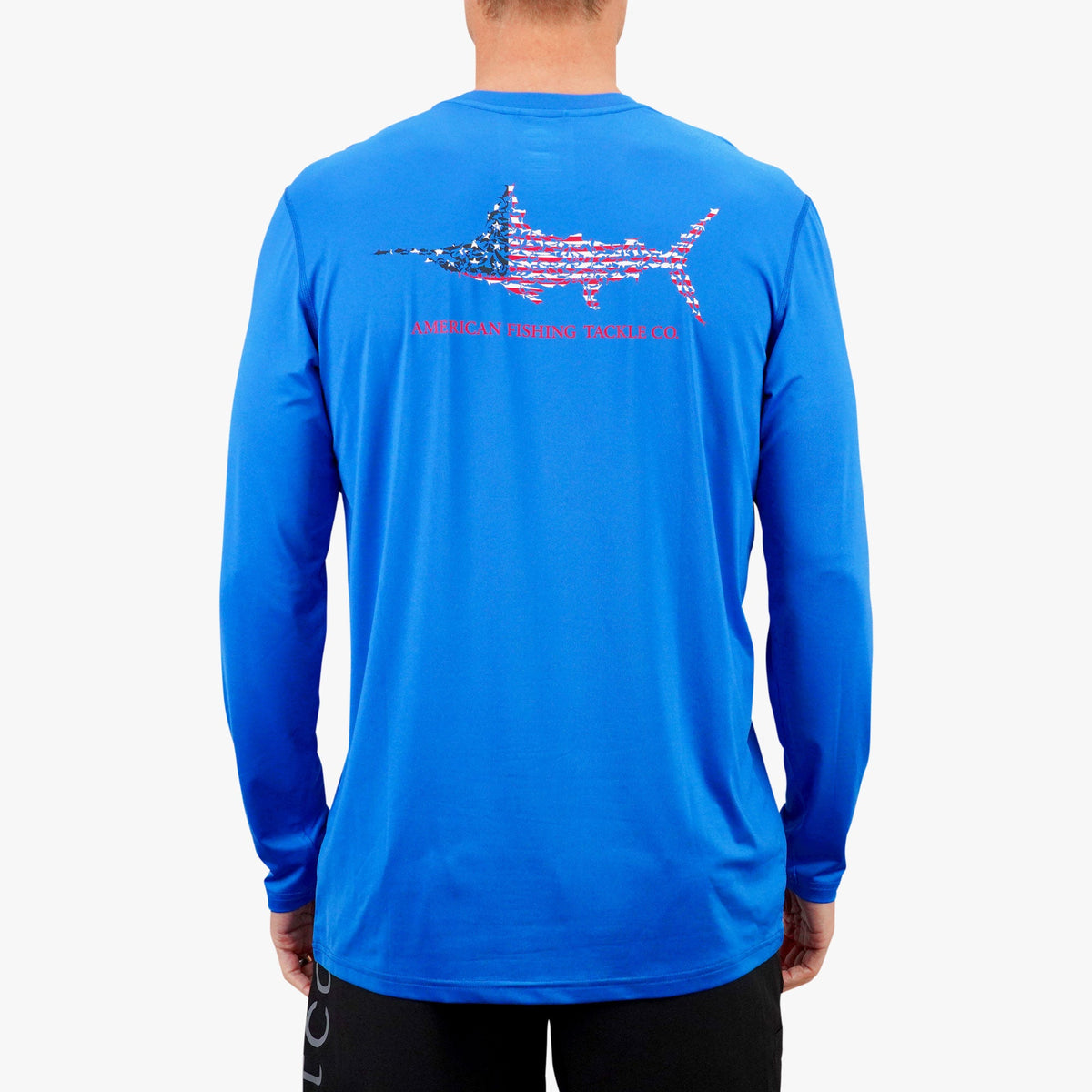 Mens AFTCO Jigfish Americana LS Performance Fishing Shirt