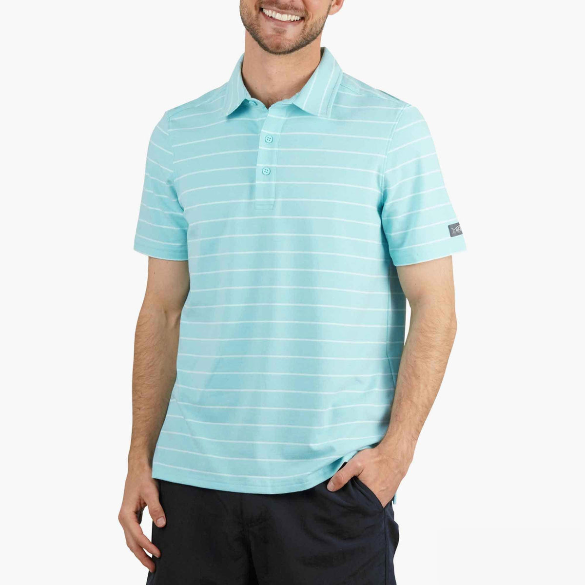 Mens AFTCO Butterfish Fishing Polo Shirt