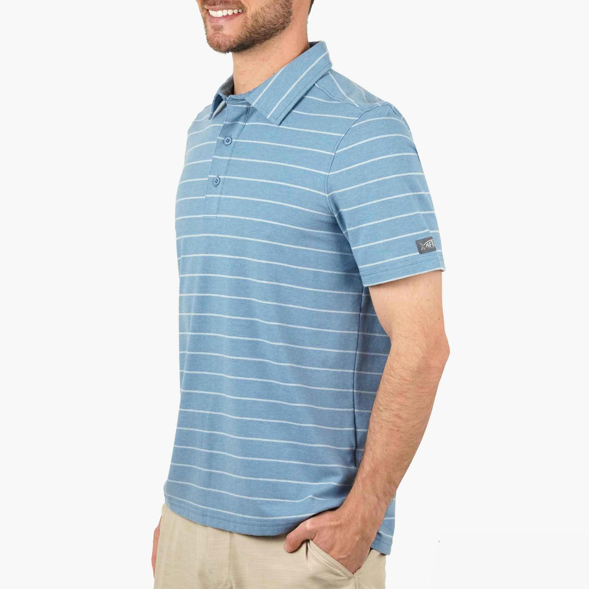 Mens AFTCO Butterfish Fishing Polo Shirt