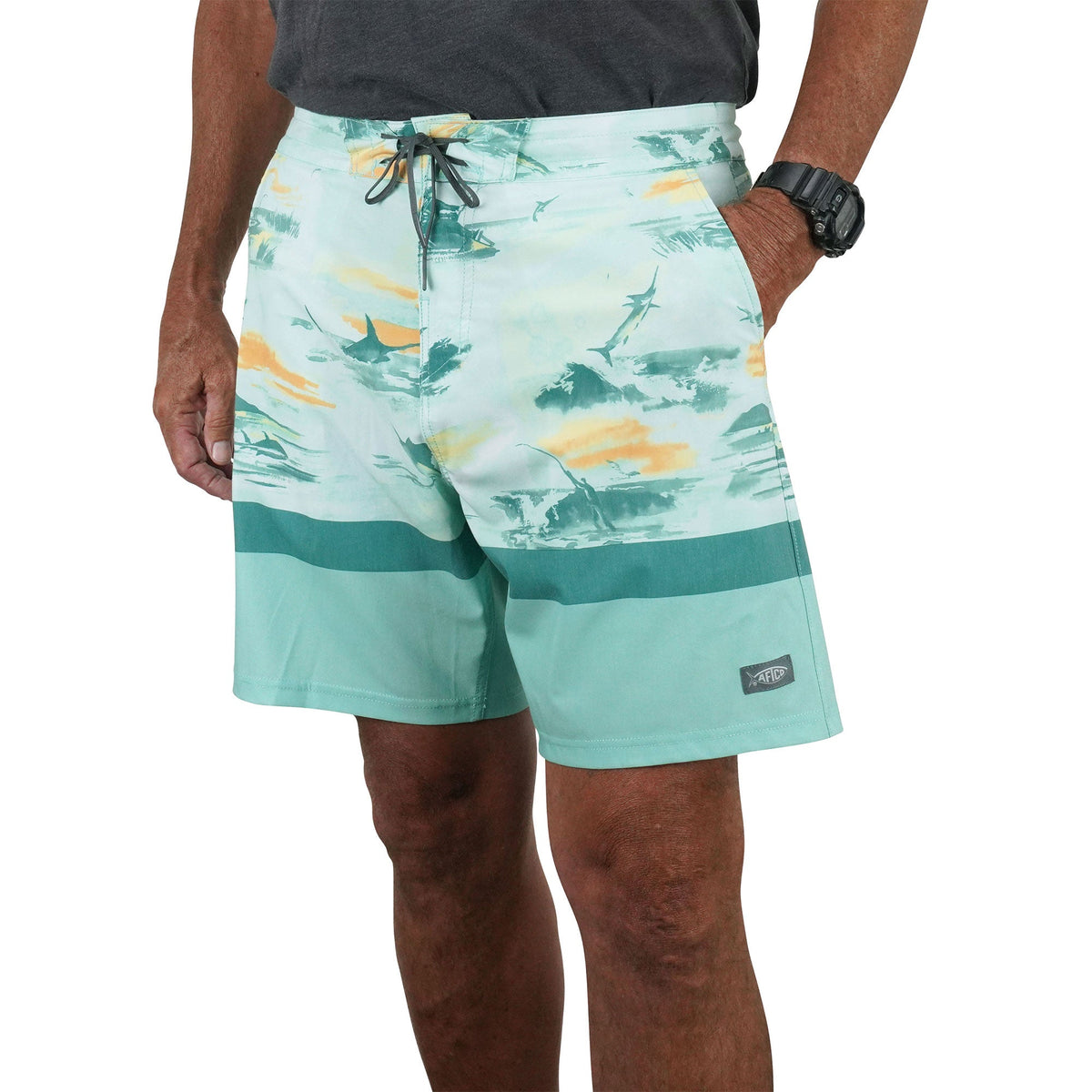 Mens AFTCO Cocoboardie Recycled Fishing Boardshorts