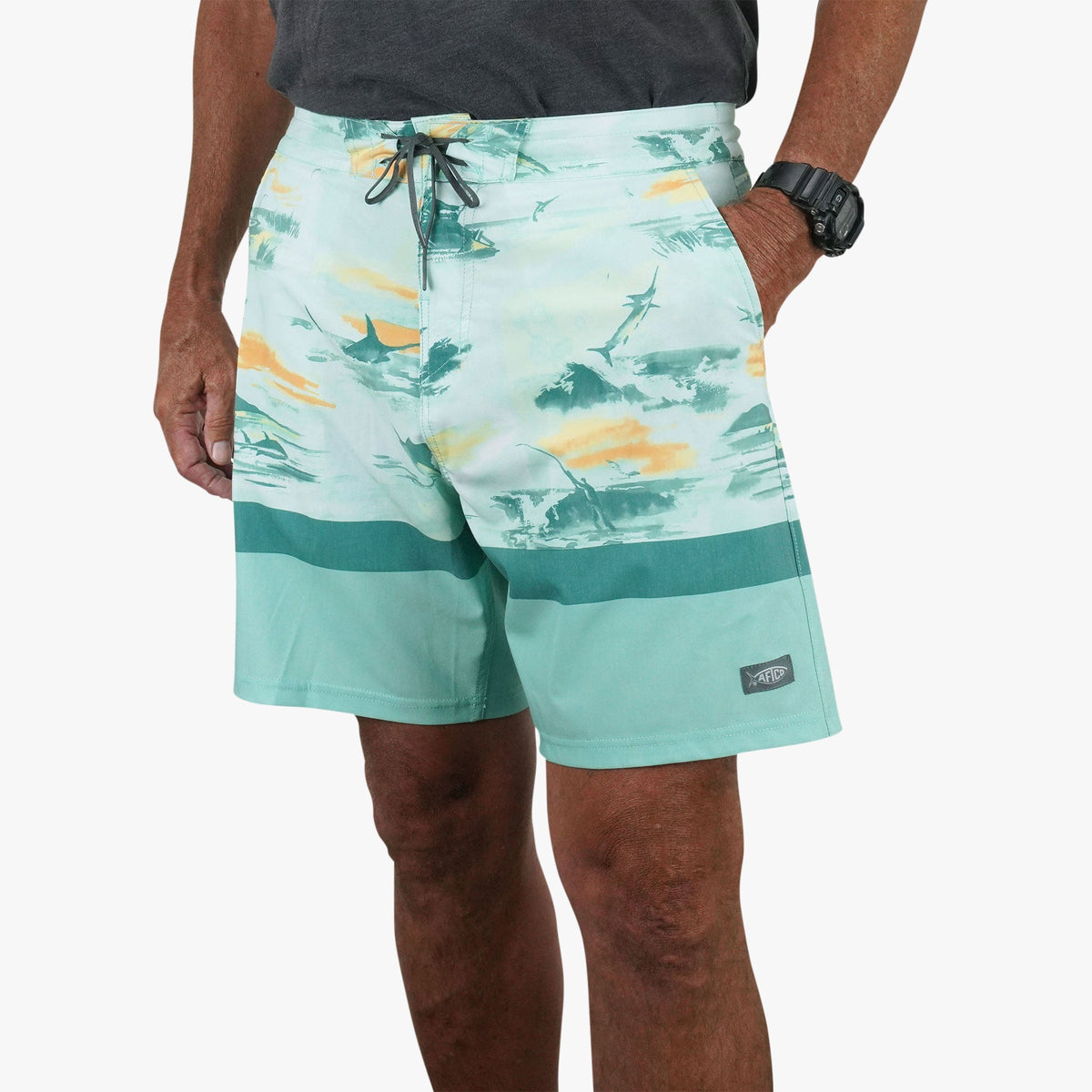 Mens AFTCO Cocoboardie Recycled Fishing Boardshorts