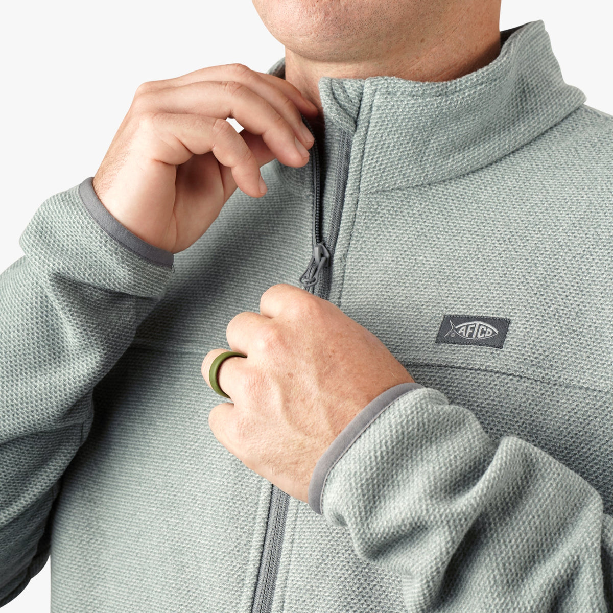 Mens AFTCO Sentinel Full Zip Fishing Fleece