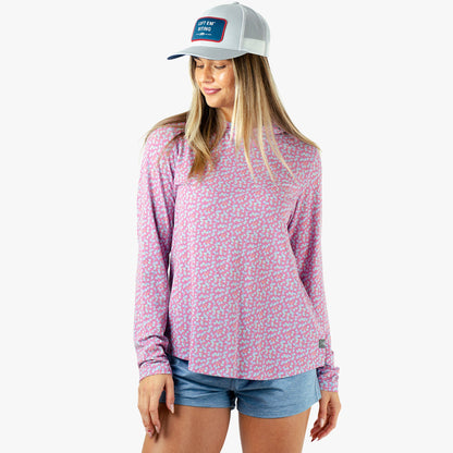 Womens AFTCO Women's Ocean Bound Hooded Performance Shirt