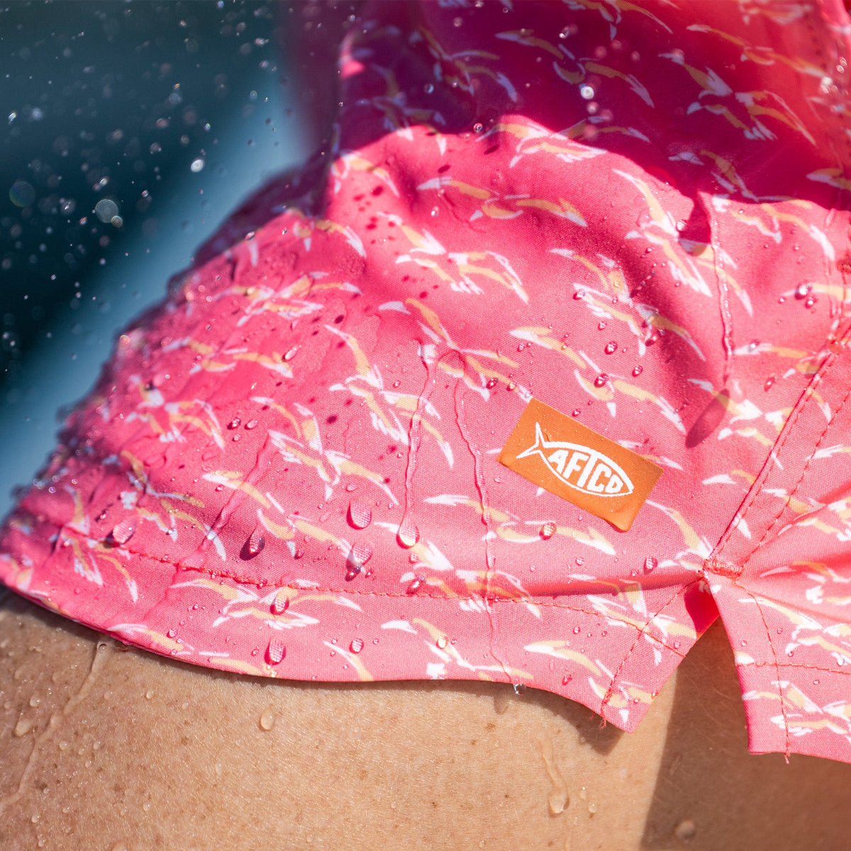 Womens AFTCO Women's Strike Printed Swim Shorts