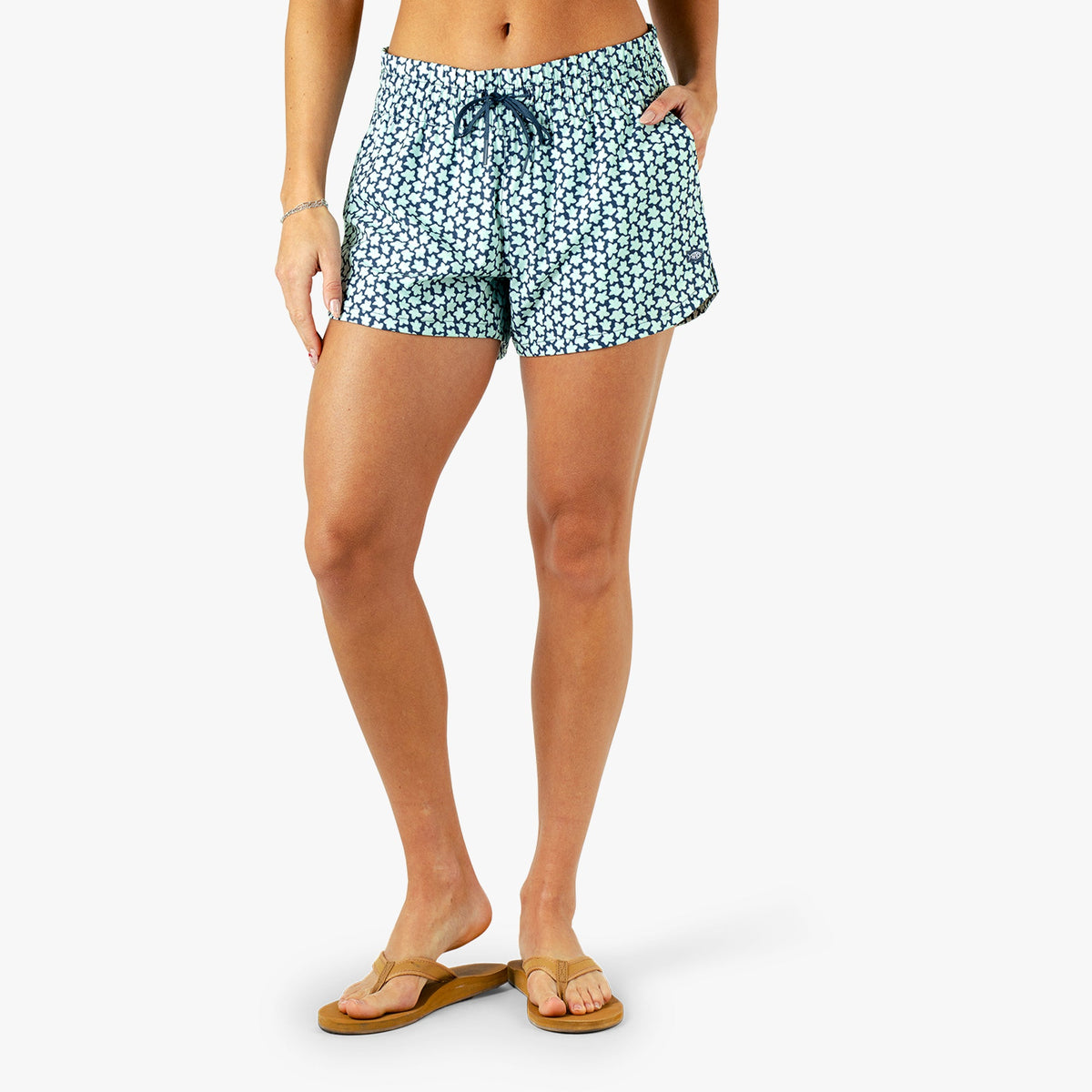 Womens AFTCO Women's Strike Printed Swim Shorts