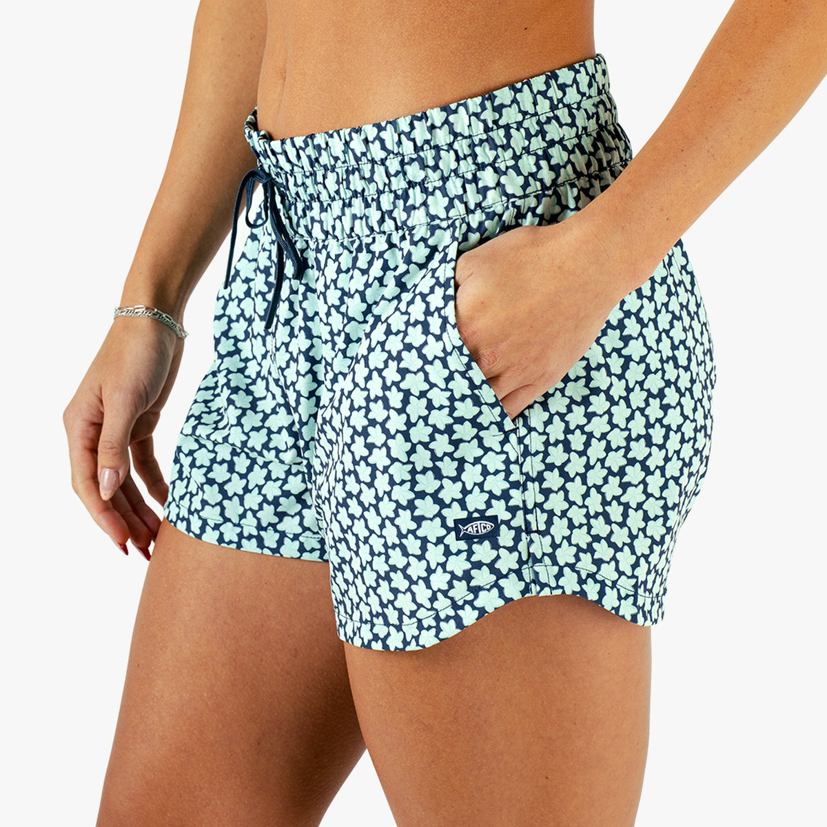 Womens AFTCO Women's Strike Printed Swim Shorts