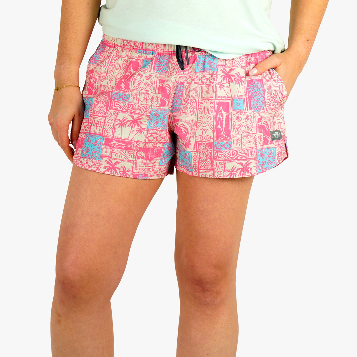 Womens AFTCO Women's Strike Printed Swim Shorts