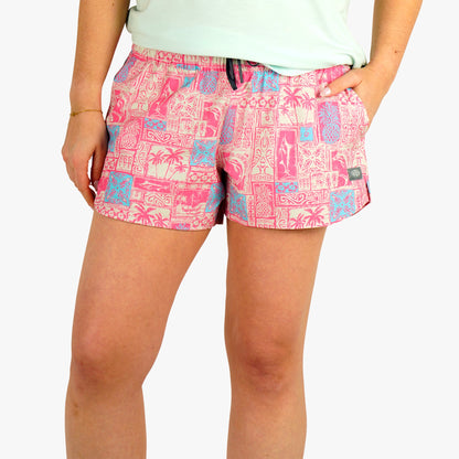 Womens AFTCO Women's Strike Printed Swim Shorts