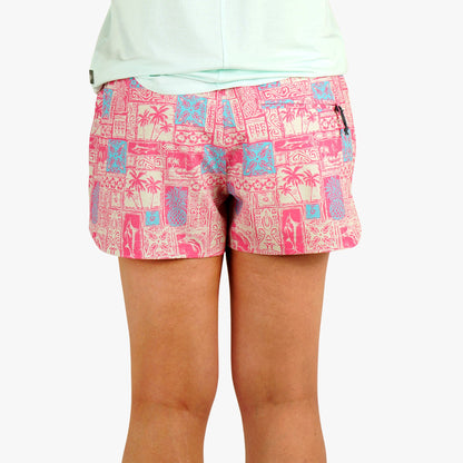 Womens AFTCO Women's Strike Printed Swim Shorts