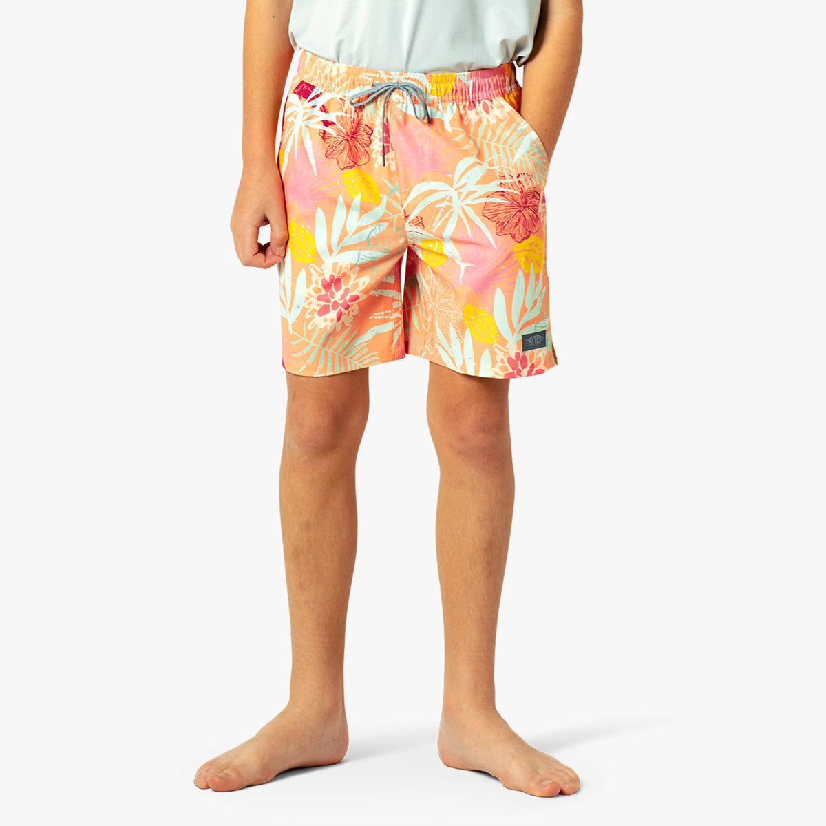 Kids AFTCO Youth Strike Printed Swim Shorts