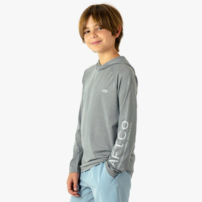 Kids AFTCO Youth Samurai Hood Performance LS Shirt
