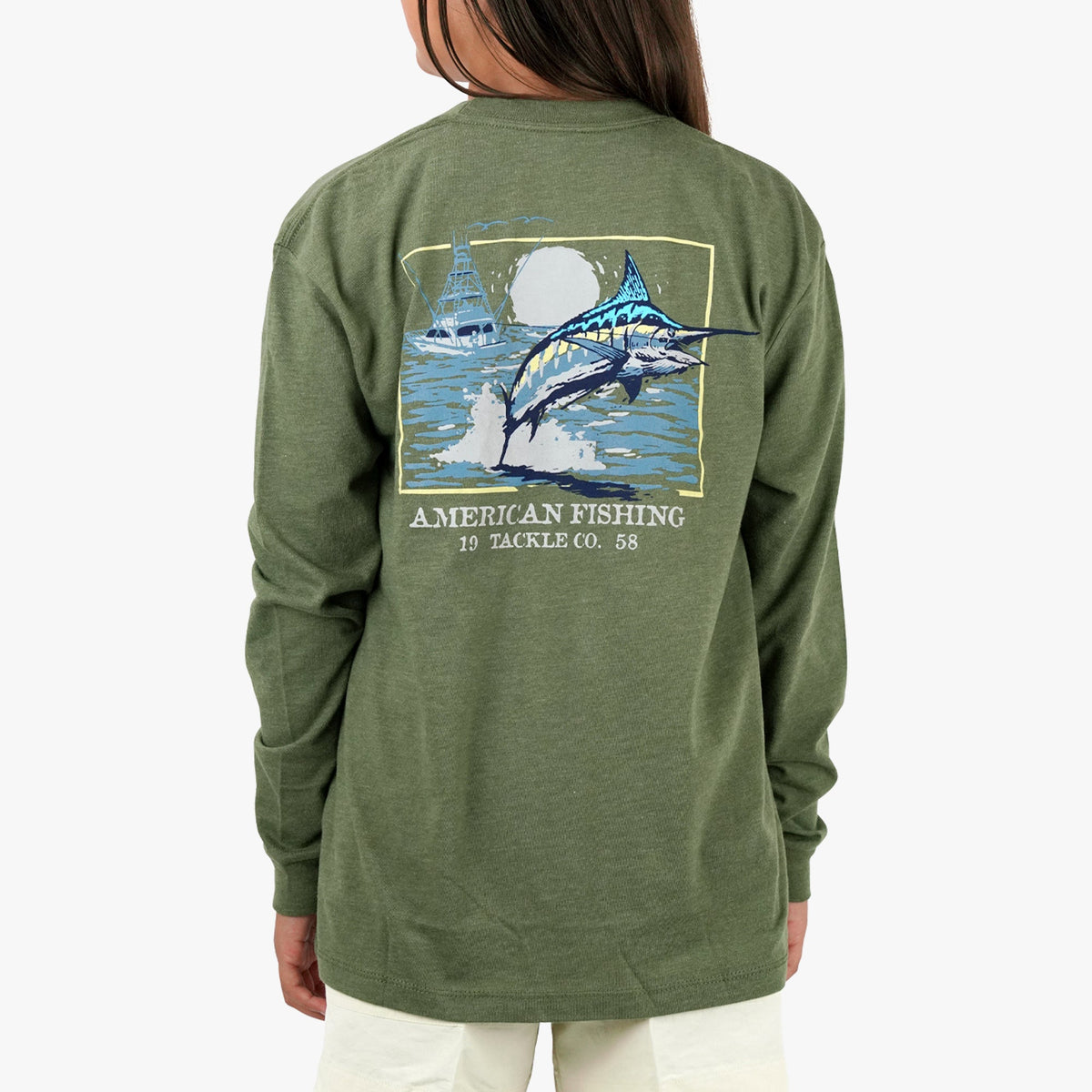 Kids AFTCO Youth Flying Bill Long Sleeve Fishing T-Shirt