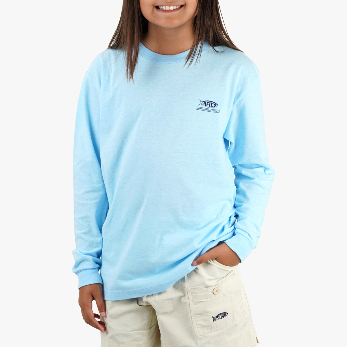 Kids AFTCO Youth Flying Bill Long Sleeve Fishing T-Shirt