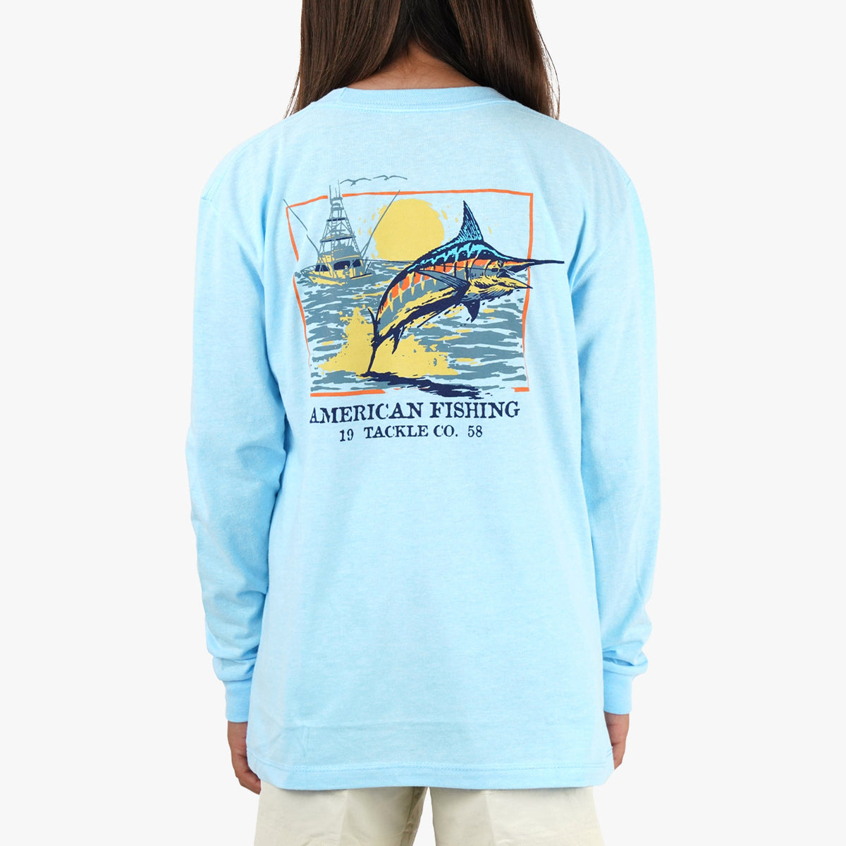 Kids AFTCO Youth Flying Bill Long Sleeve Fishing T-Shirt