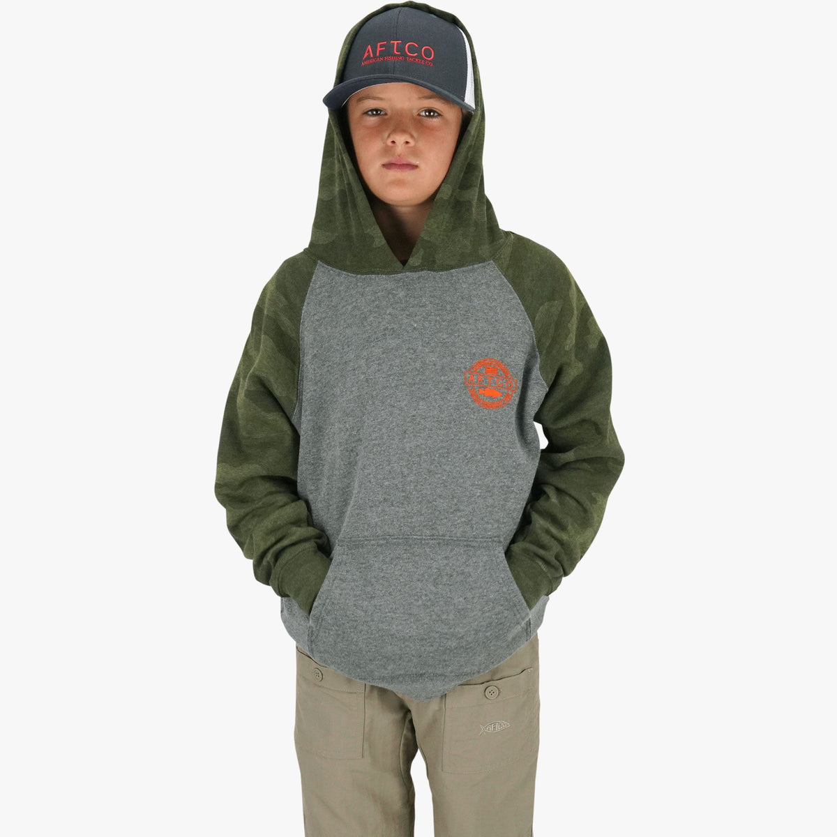 Kids AFTCO Youth Bass Patch Pullover Hoodie