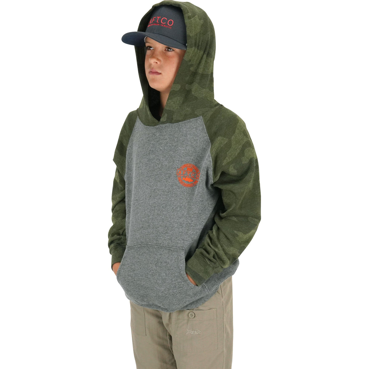 Kids AFTCO Youth Bass Patch Pullover Hoodie
