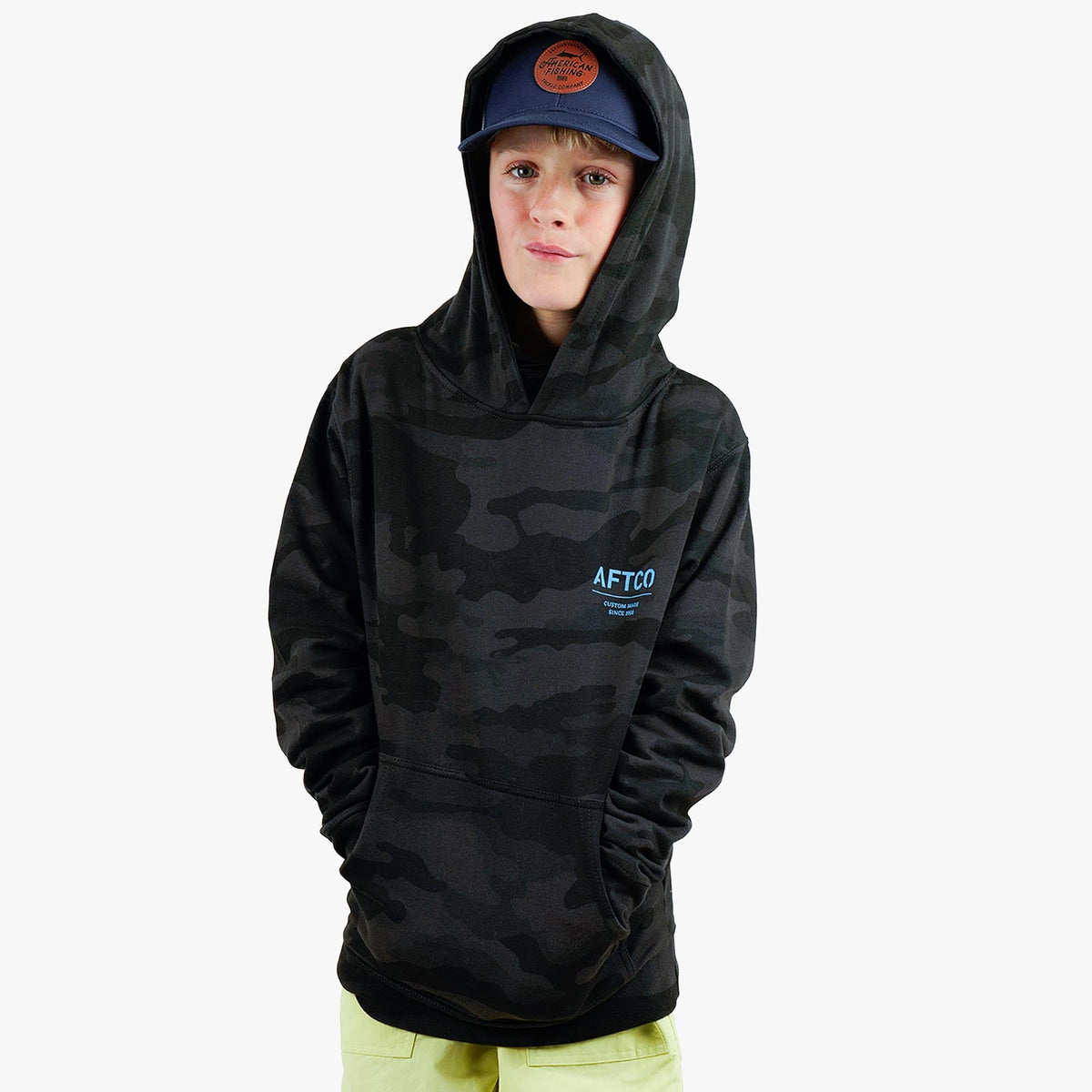Kids AFTCO Youth Radar Camo Pullover Hoodie