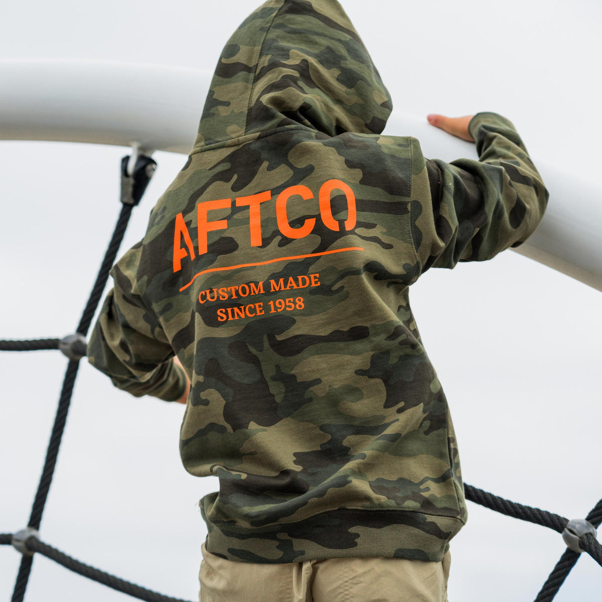Kids AFTCO Youth Radar Camo Pullover Hoodie
