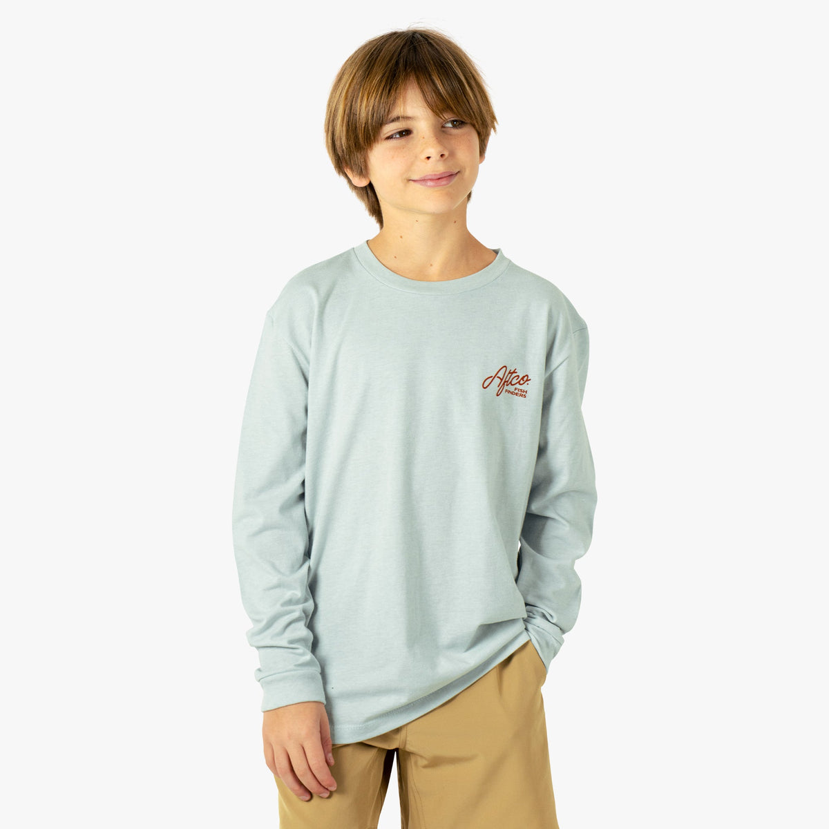 Kids AFTCO Youth Fish Finders Long Sleeve Fishing Shirt
