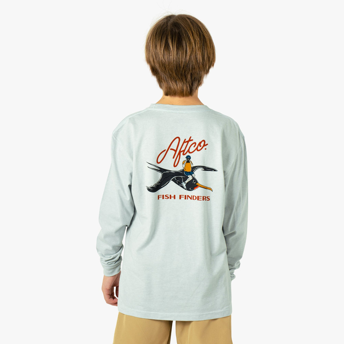 Kids AFTCO Youth Fish Finders Long Sleeve Fishing Shirt