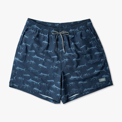 Mens AFTCO Strike Printed Swim Trunks