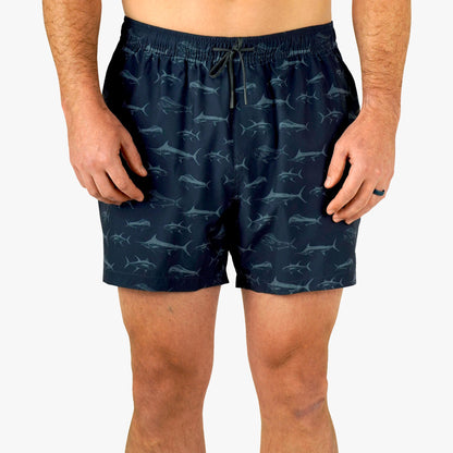 Mens AFTCO Strike Printed Swim Trunks