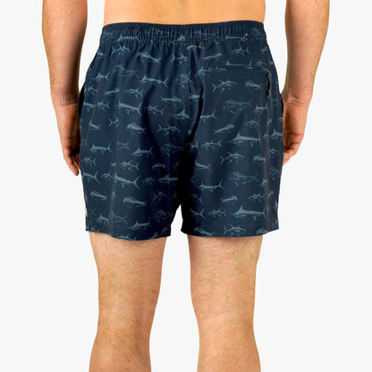 Mens AFTCO Strike Printed Swim Trunks