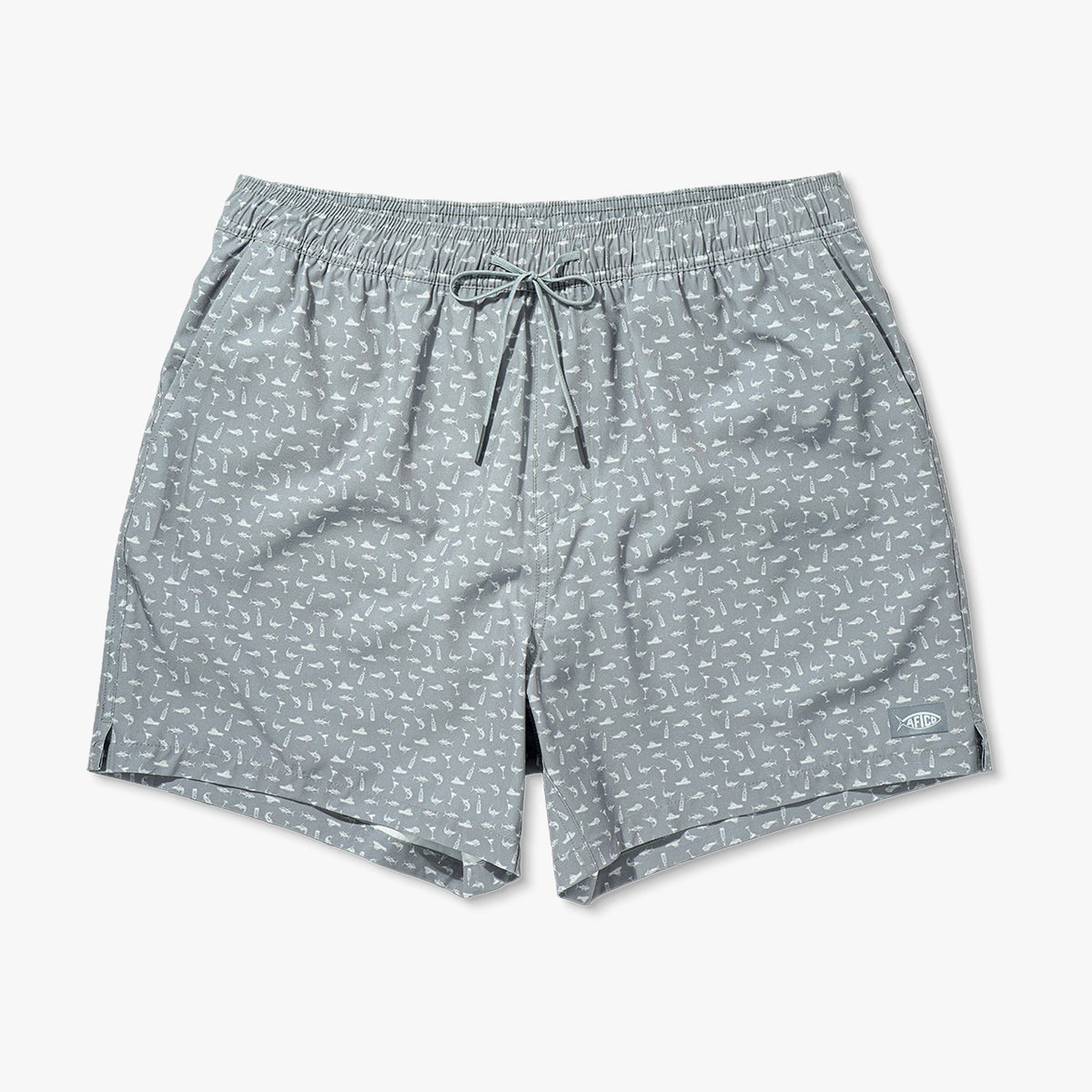 Mens AFTCO Strike Printed Swim Trunks