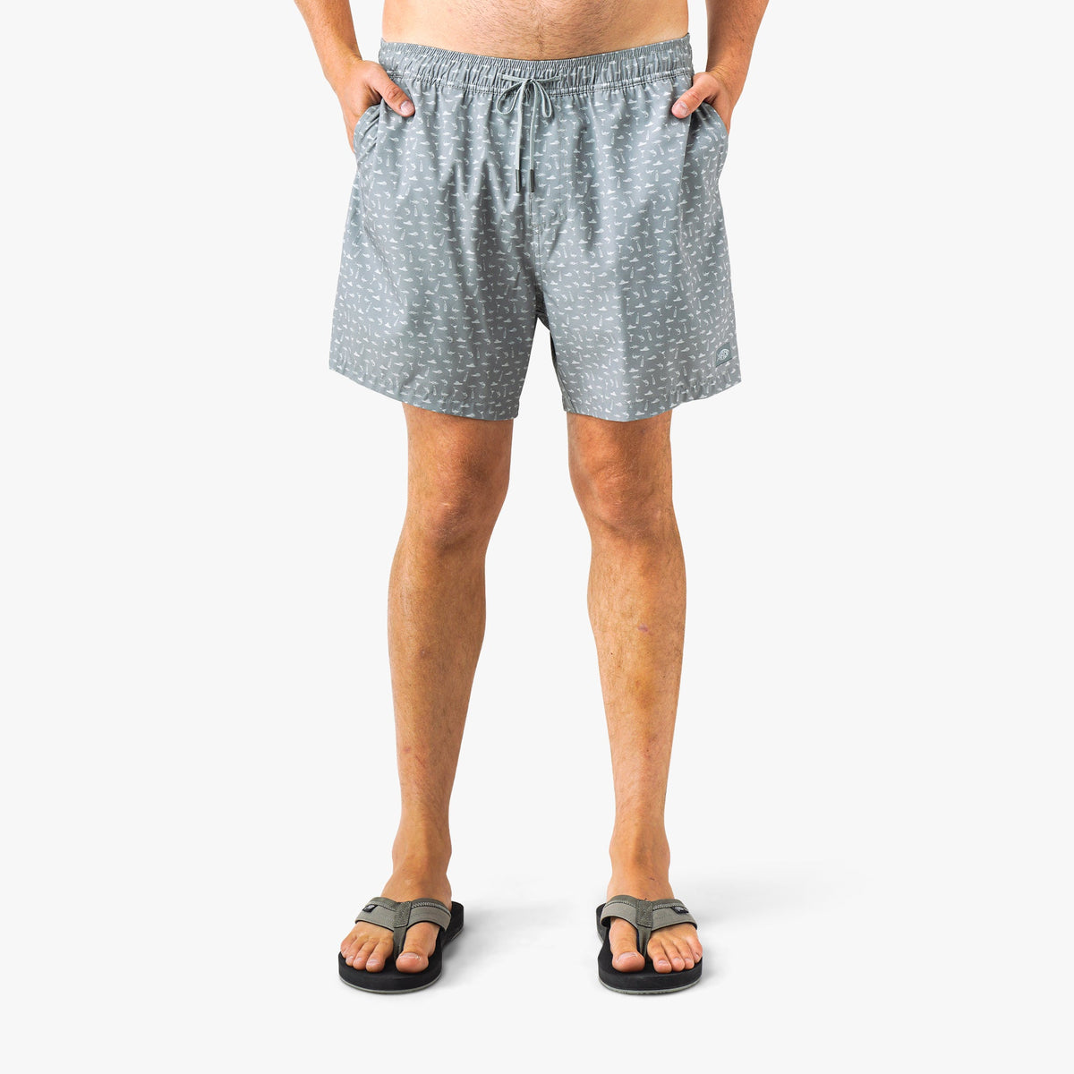 Mens AFTCO Strike Printed Swim Trunks