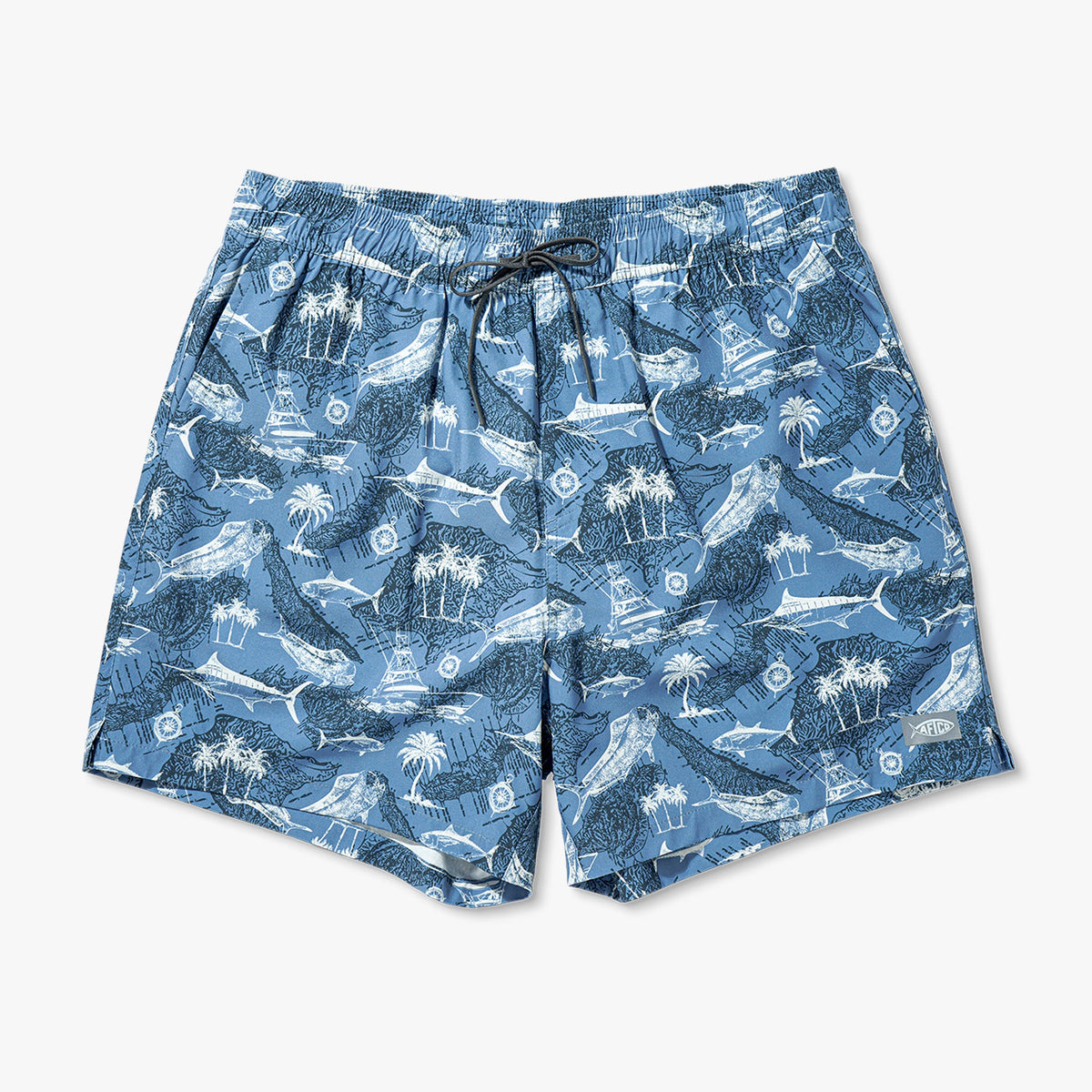 Mens AFTCO Strike Printed Swim Trunks