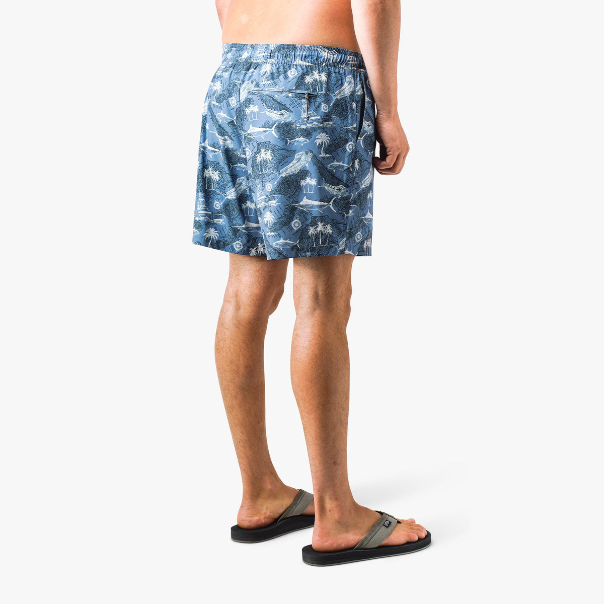 Mens AFTCO Strike Printed Swim Trunks