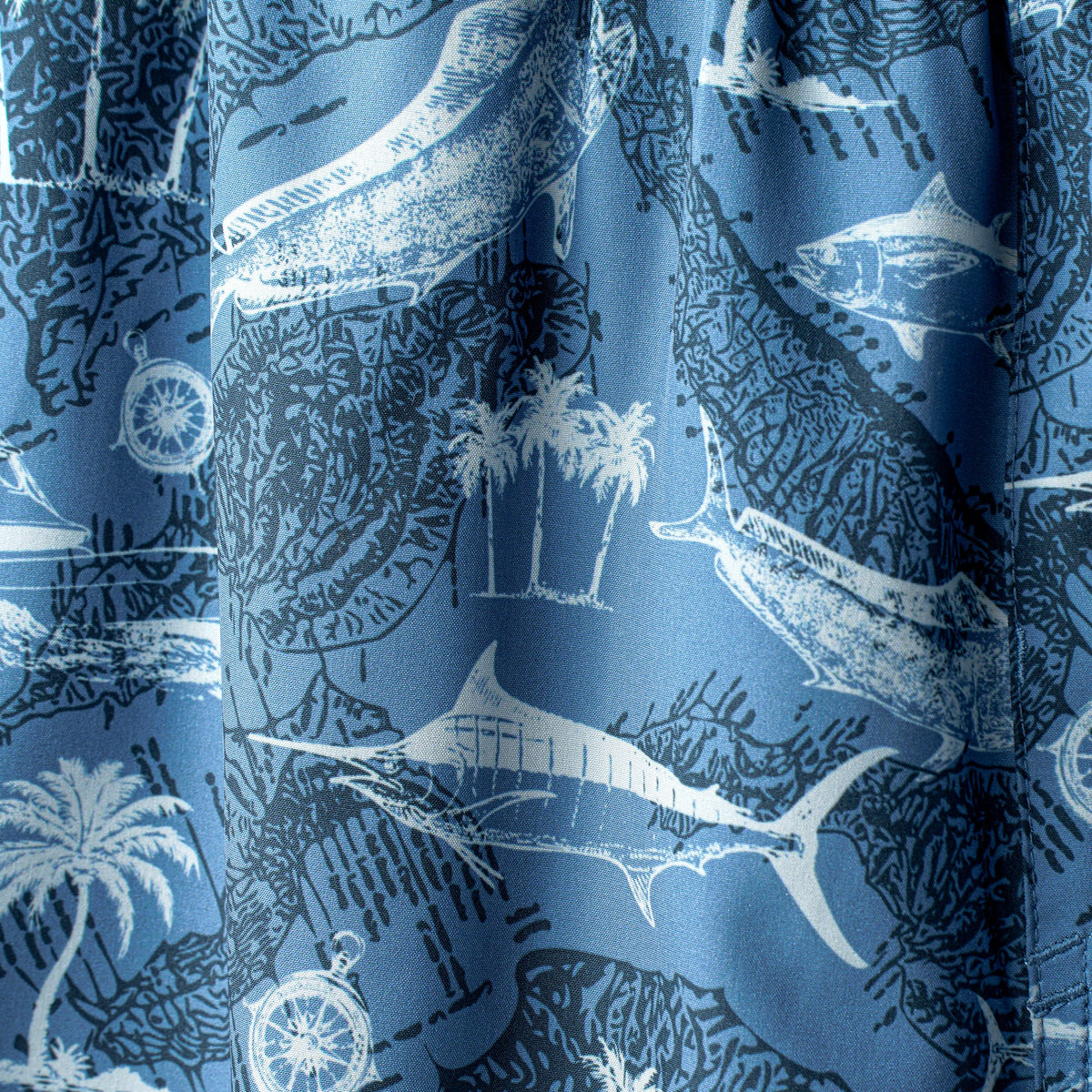 Mens AFTCO Strike Printed Swim Trunks