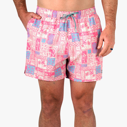 Mens AFTCO Strike Printed Swim Trunks