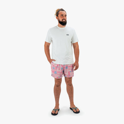 Mens AFTCO Strike Printed Swim Trunks