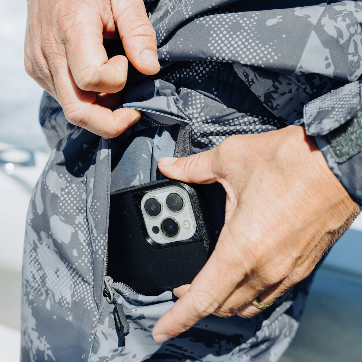 Mens AFTCO Crossing Printed Camo Fishing Pants
