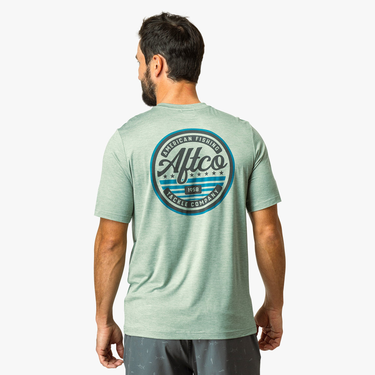 Mens AFTCO United Short Sleeve Sun Protection Shirt