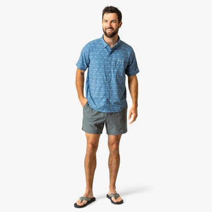 Mens AFTCO Seabreeze Short Sleeve Button Down Shirt