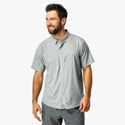 Mens AFTCO Seabreeze Short Sleeve Button Down Shirt